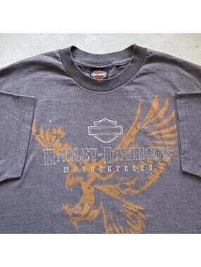 Vintage 2000s Harley Davidson Faded Eagle Biker T Shirt Mens L